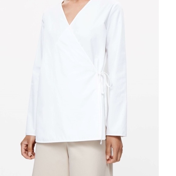 COS | Tops | Cos Cotton Wrap Top With 
